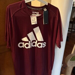 Adidas Men's Maroon Short Sleeve Tee